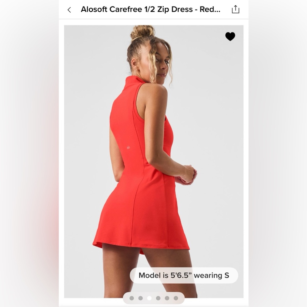 ISO: Alosoft Carefree 1/2 Zip Dress in the color Red Hot Summer